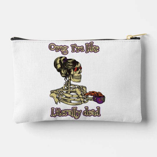 Grappig skelet Drink dat ik letterlijk Dead Coffee Etui (Achterkant)