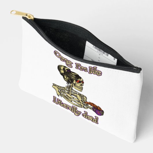 Grappig skelet Drink dat ik letterlijk Dead Coffee Etui (Open)