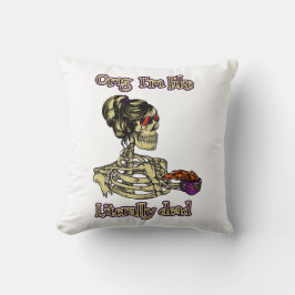 Grappig skelet Drink dat ik letterlijk Dead Coffee Kussen