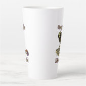 Grappig skelet Drink dat ik letterlijk Dead Coffee Latte Mok (Voorkant)