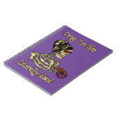 Grappig skelet Drink dat ik letterlijk Dead Coffee Notitieboek (Linkerzijde)