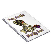 Grappig skelet Drink dat ik letterlijk Dead Coffee Notitieboek (Rechterzijde)