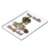 Grappig skelet Drink dat ik letterlijk Dead Coffee Notitieboek (Linkerzijde)