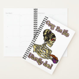 Grappig skelet Drink dat ik letterlijk Dead Coffee Planner