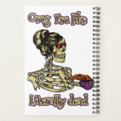 Grappig skelet Drink dat ik letterlijk Dead Coffee Planner (Achterkant)