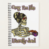 Grappig skelet Drink dat ik letterlijk Dead Coffee Planner (Voorkant)