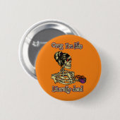Grappig skelet Drink dat ik letterlijk Dead Coffee Ronde Button 5,7 Cm (Voorkant /achterkant)
