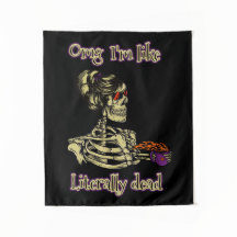 Grappig skelet Drink dat ik letterlijk Dead Coffee