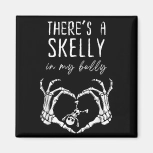 Grappig Skelet Er Is Skelly In Mijn Buik Zwanger  Magneet