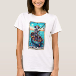 Grappig skelet Gevist Verslaafd aan Niets Tarot T-shirt