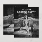 Grappig skelet gotische RIP naar zijn 20s budget (Voorkant / Achterkant)