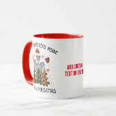 Grappig Skelet Griezelige Sfeer Schedel Kerstmis Mok (Voorkant links)