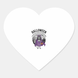Grappig Skelet Halloween Cape Citaat Vintage Ontwe Hart Sticker