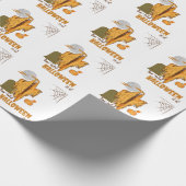 Grappig Skelet Halloween Inpakpapier (Hoek)