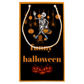 Grappig Skelet Halloween Klein Cadeauzakje (Achterkant)