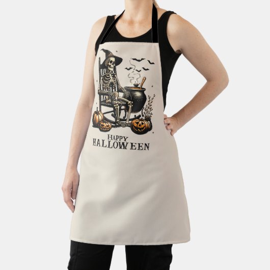 Grappig skelet Halloween Schort (Insitu)