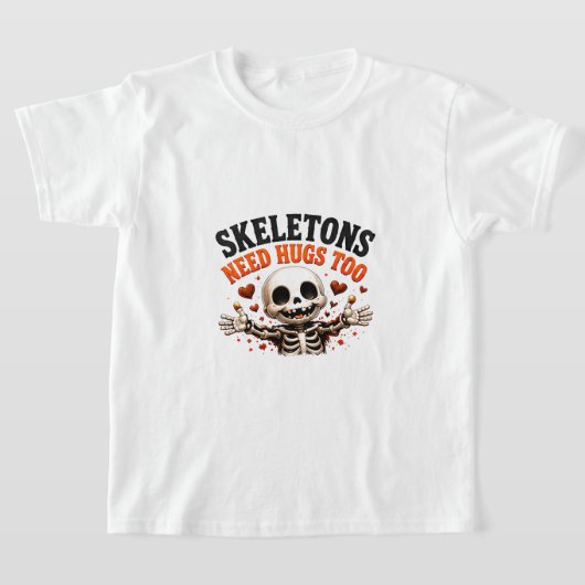 🤍 Grappig skelet Halloween-spreuk 💀 T-shirt (Laagn)