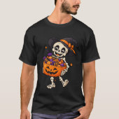 Grappig Skelet Halloween T-Shirt (Voorkant)
