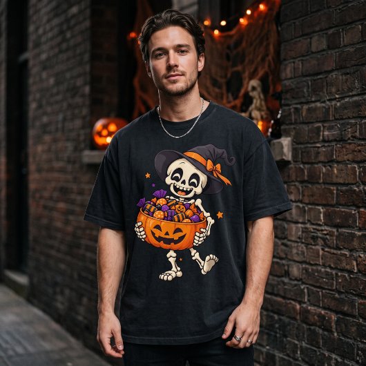 Grappig Skelet Halloween T-Shirt