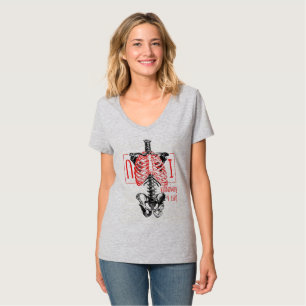 Grappig Skelet Hart Ik Hou van Jou T-shirt