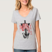 Grappig Skelet Hart Ik Hou van Jou T-shirt (Voorkant)
