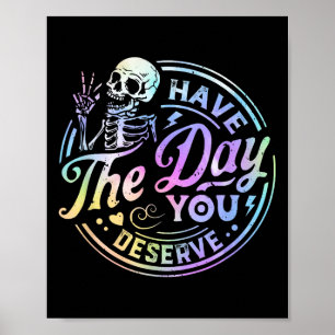 Grappig skelet heeft de dag dat je motivatie verdi poster