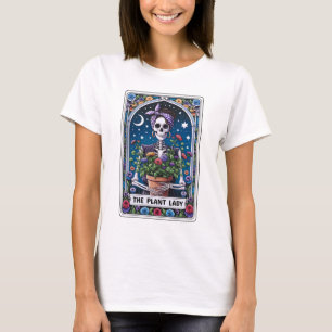 Grappig Skelet Het Plant Lady Tarot T-shirt