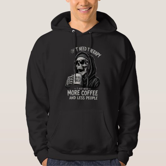 Grappig Skelet Humor Hoodie (Voorkant)