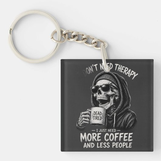 Grappig Skelet Humor Sleutelhanger (voorkant)