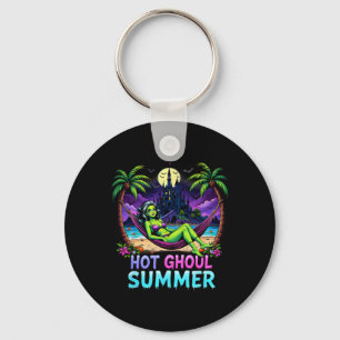 Grappig Skelet Ijsje Heet Spook Zomer Zomerwe Sleutelhanger