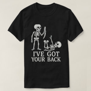 Grappig Skelet “Ik Heb Je Rug” Grappenmaker – Humo T-shirt