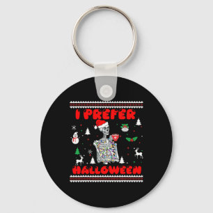 Grappig skelet Ik heb liever Halloween Lelijke Ker Sleutelhanger