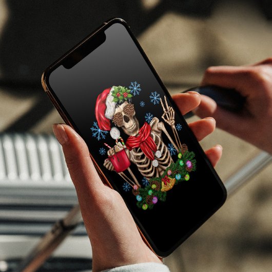 Grappig skelet kerst feestdagen kaart