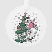 Grappig Skelet Kerst Mis Luk Mis Schrik Ornament (voorkant)