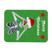 Grappig Skelet Kerst Ornamenten Sterren Groen Magneet (Horizontaal)