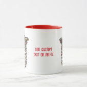 Grappig Skelet Kerstboom Lichten X-Ray Rood Mok (Midden)