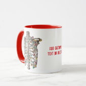 Grappig Skelet Kerstboom Lichten X-Ray Rood Mok (Voorkant links)