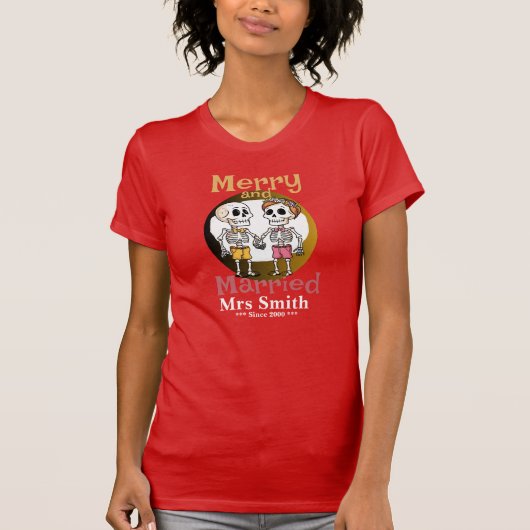 Grappig Skelet Koppel T-Shirt (Voorkant)