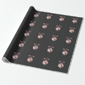 Grappig Skelet Koppel Verliefd Cadeaupapier (Uitgerold)