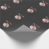Grappig Skelet Koppel Verliefd Cadeaupapier (Hoek)