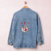Grappig Skelet Koppel Verliefd Denim Jacket (Hangar)