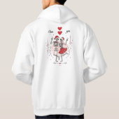 Grappig Skelet Koppel Verliefd Hoodie (Achterkant)