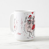 Grappig Skelet Koppel Verliefd Koffiemok (Voorkant links)