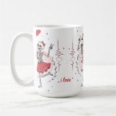 Grappig Skelet Koppel Verliefd Koffiemok (Links)