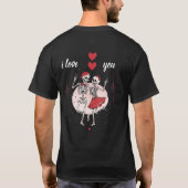 Grappig Skelet Koppel Verliefd T-shirt (Achterkant)