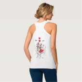 Grappig Skelet Koppel Verliefd Tanktop (Volledige Achterkant)