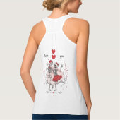 Grappig Skelet Koppel Verliefd Tanktop (Achterkant)