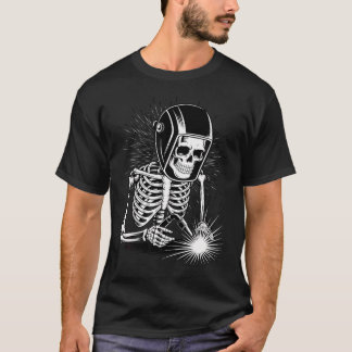Grappig Skelet Lassen Liefhebbers Griezelen Hallow T-shirt