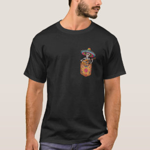 Grappig Skelet Mariachi Gitaar Zak Cinco De May T-shirt