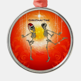 Grappig skelet metalen ornament